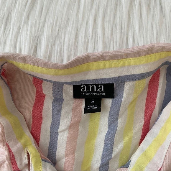 Ana colorful Striped Popover Blouse - Picture 2 of 4